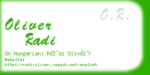 oliver radi business card
